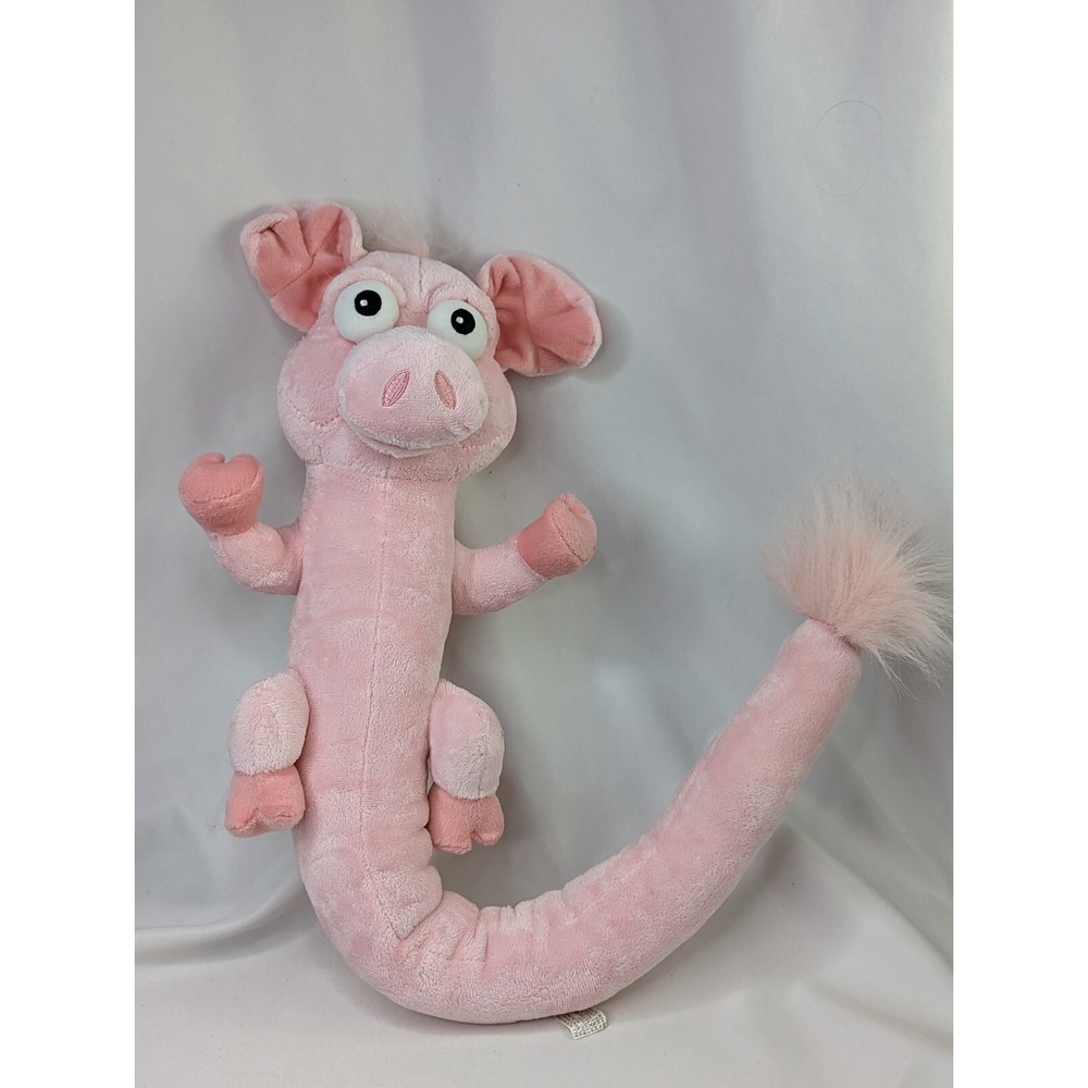 Fun Tailz‎ Pig Plush Pink Jakks Pacific 2007 26 Inch Stuffed Animal Toy